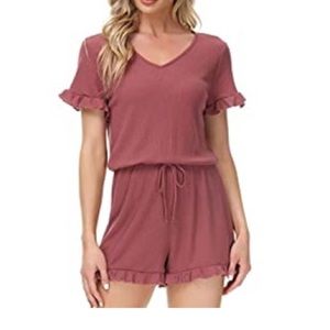 Brand new burgundy romper